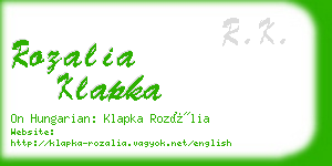 rozalia klapka business card
